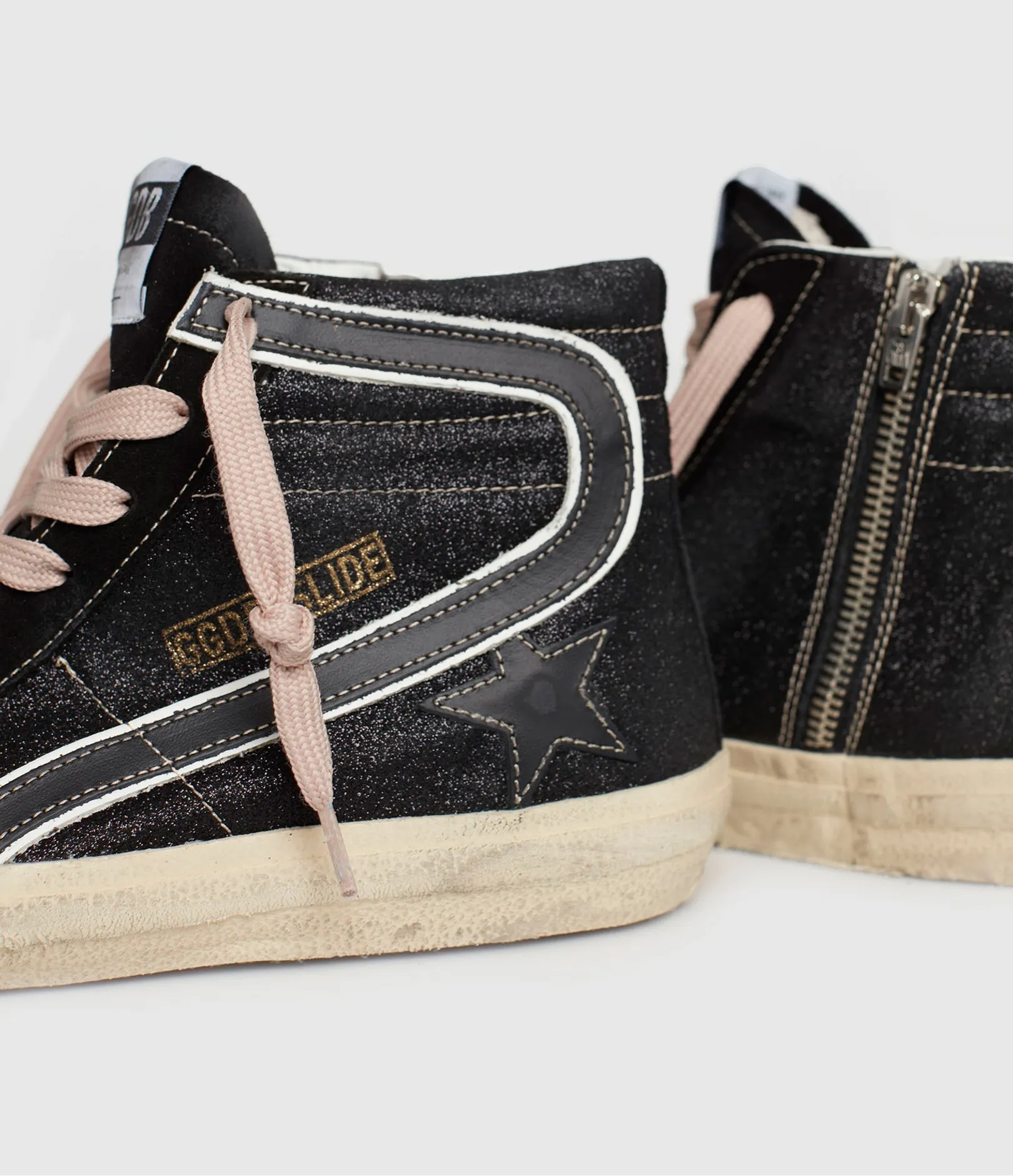 Golden Goose Lace-up High-top Casual Shoes In Black