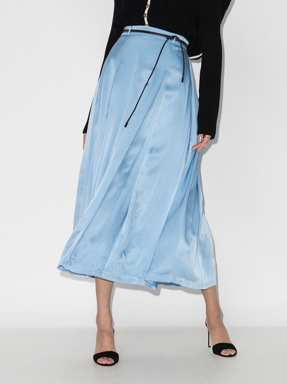 REJINA PYO MALIA PLEATED MIDI SKIRT 