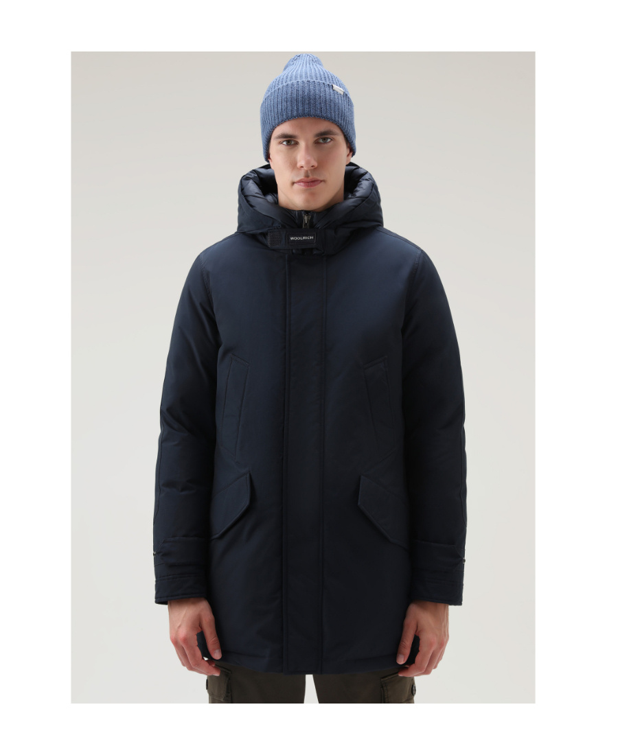 Woolrich Padded Zip-up Hooded Coat In Black
