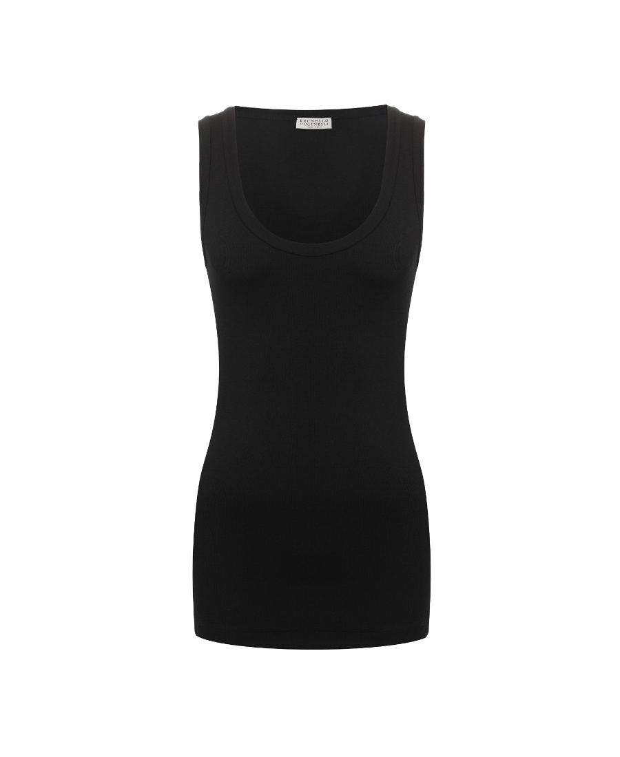 Brunello Cucinelli Black Round-necked Vest In Black