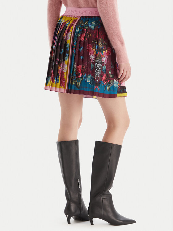 Versace Jeans Patterned Skirt In Pink