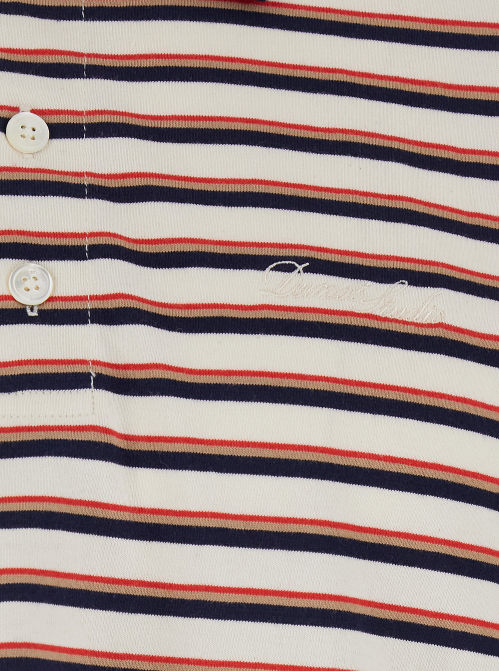 Dunst Multicolor Polo Shirt With All-over Striped Motif And Logo Embroidered On The Front