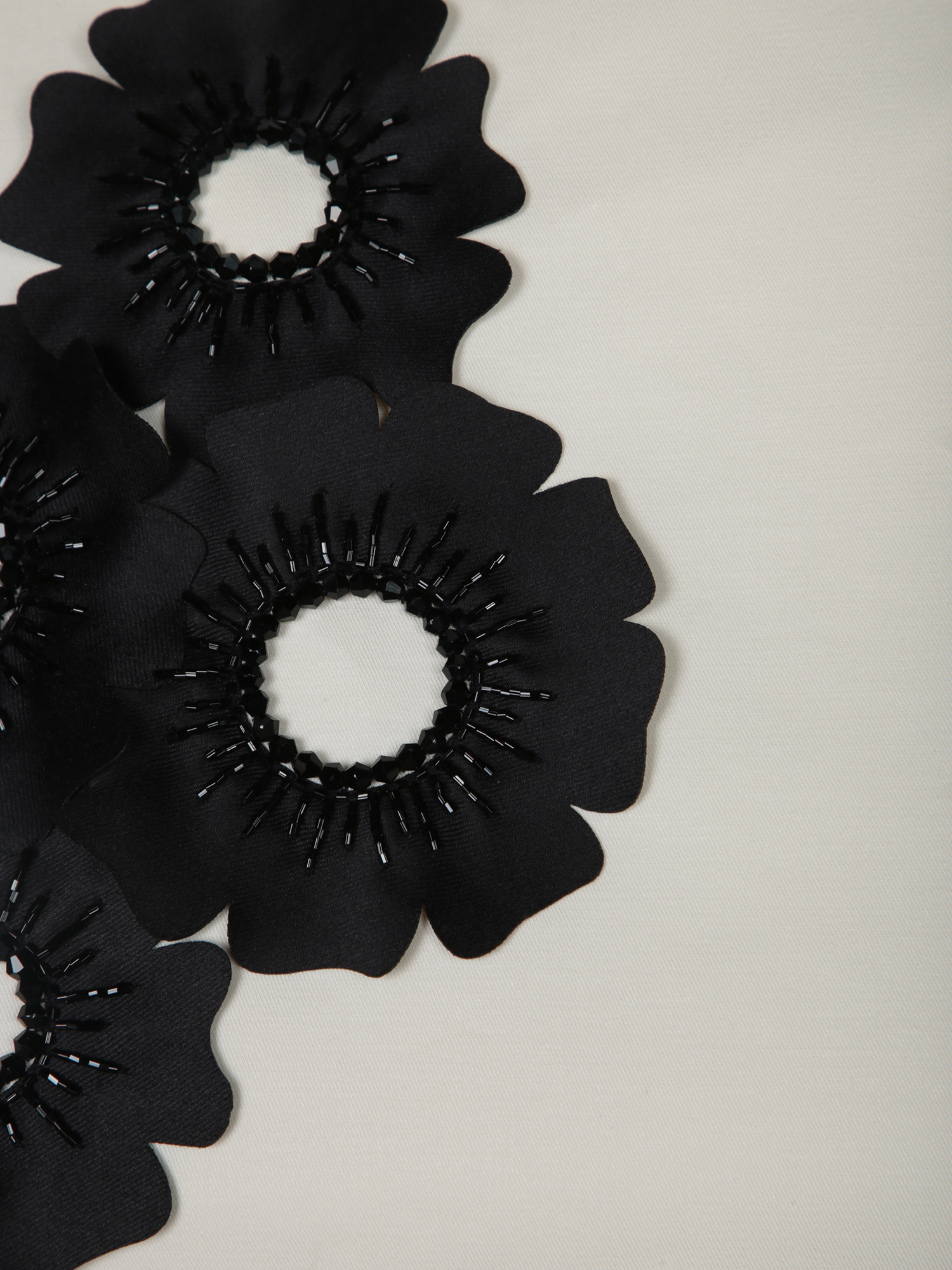Msgm Black And White Floral Top In White