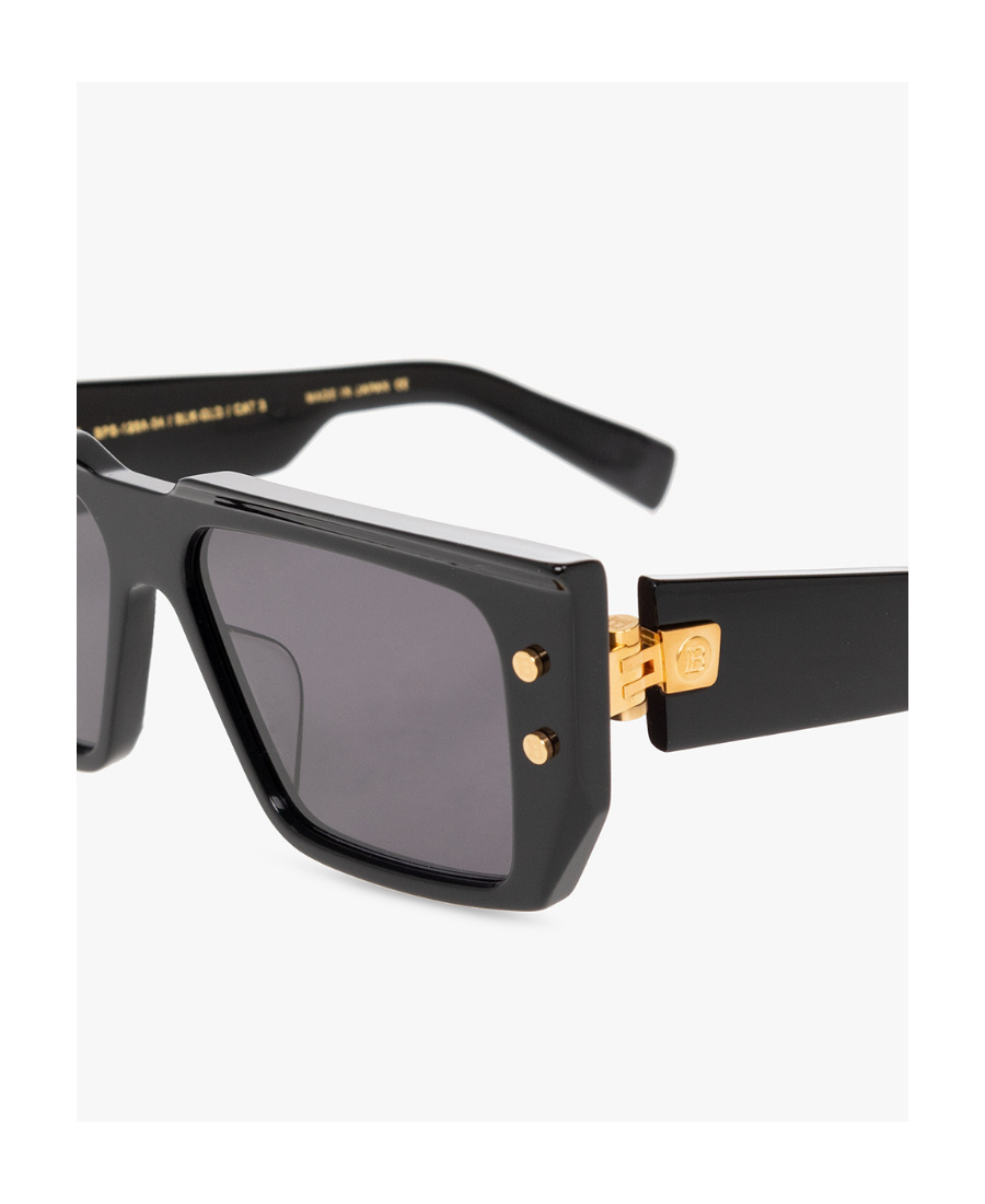 Balmain Logo Sunglasses In Gray