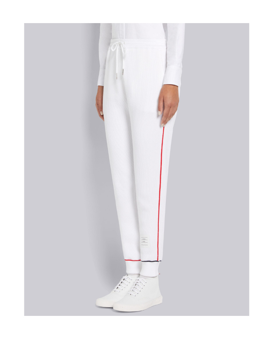Thom Browne Cricket Stripe Track Pants In White