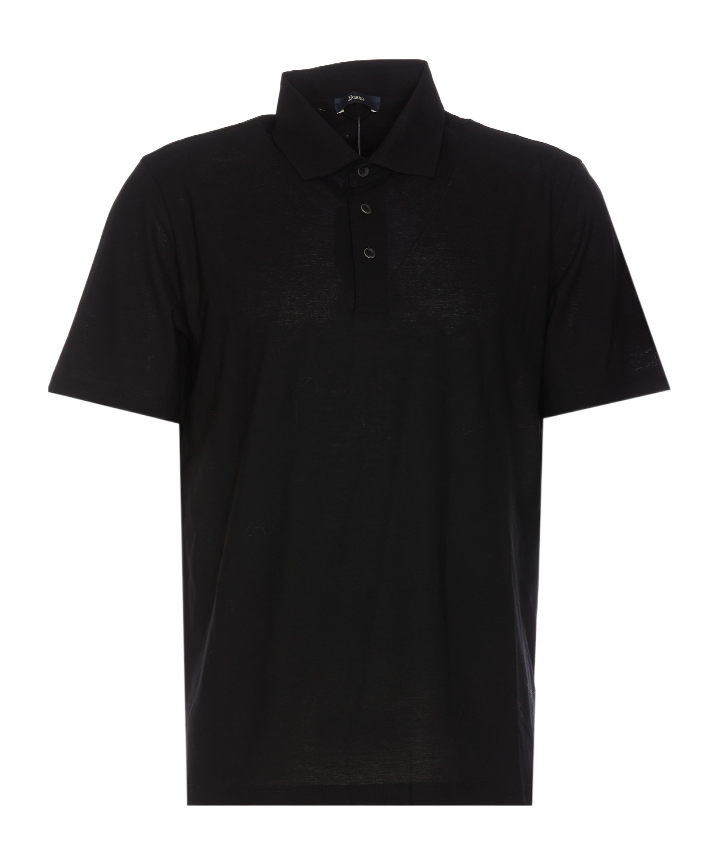 Herno Technical Functional Fabric Polo Shirt In Black