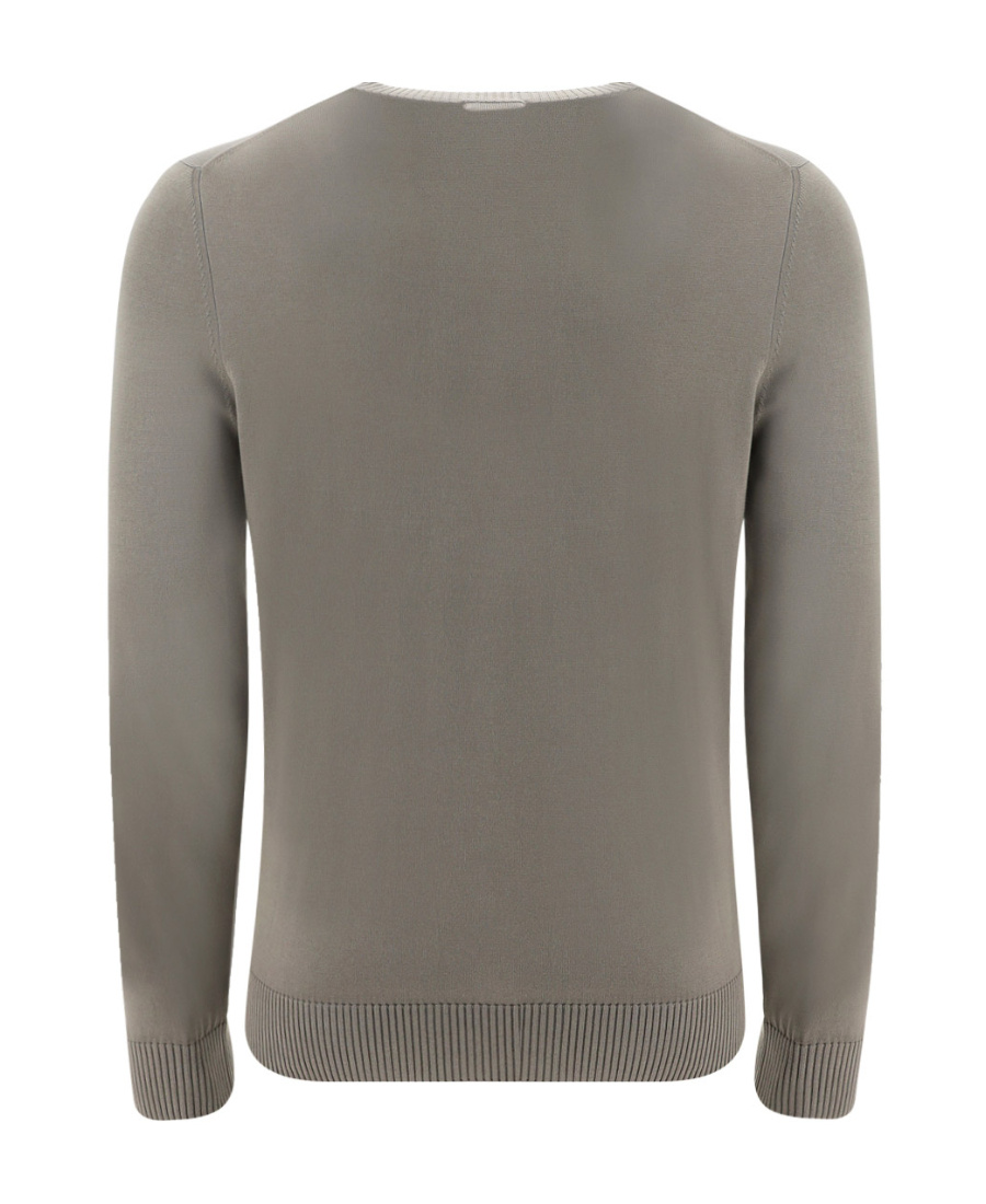 Malo Ribbed-trim Cotton Jumper In Gray