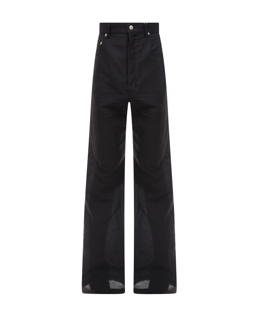 Rick Owens High-waisted Wide-leg Trousers In Black
