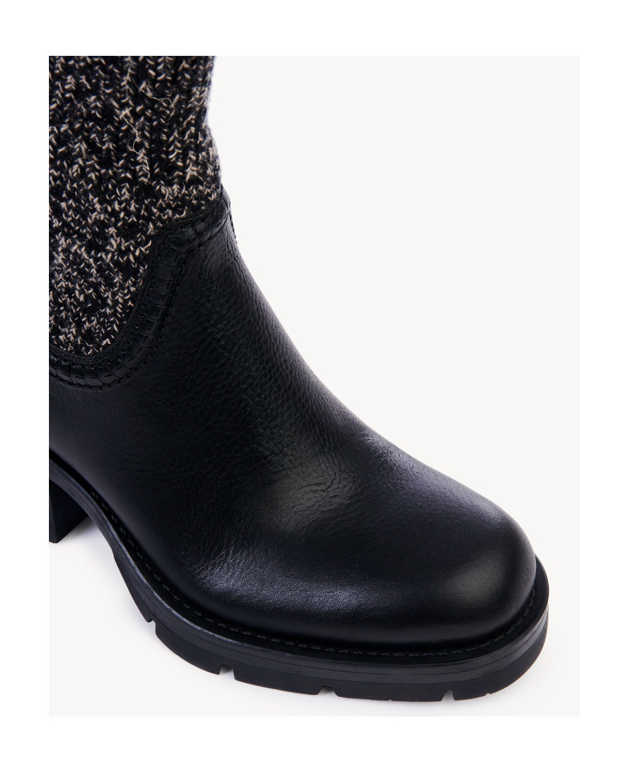 Chloé Neva Ankle Boots Aus Leder In Black