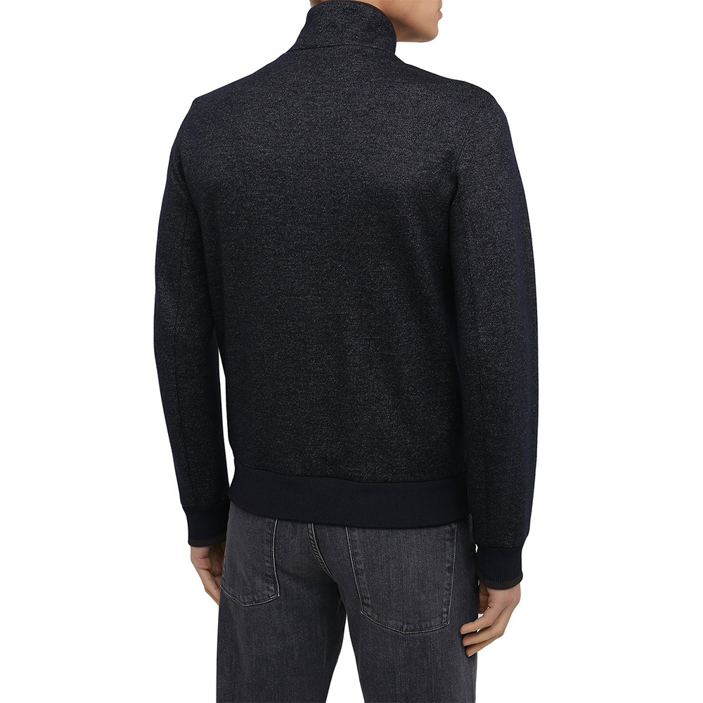 Giorgio Armani Vertical Collar Cardigan In Black