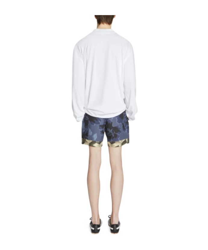 Dries Van Noten Floral-print Swim Shorts In Blue