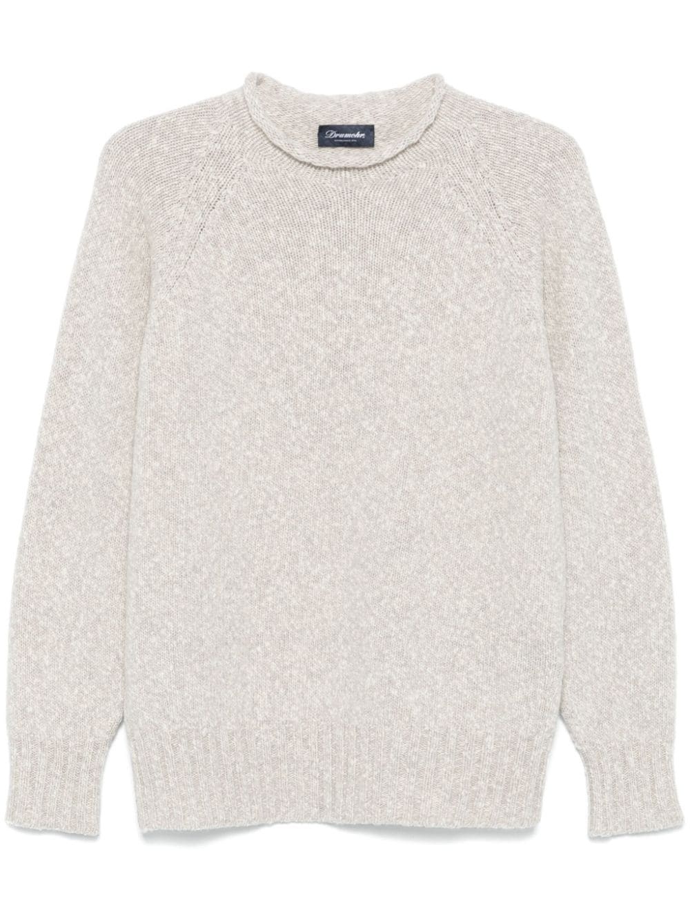 Drumohr Fine-knit Cashmere Sweatshirt In White