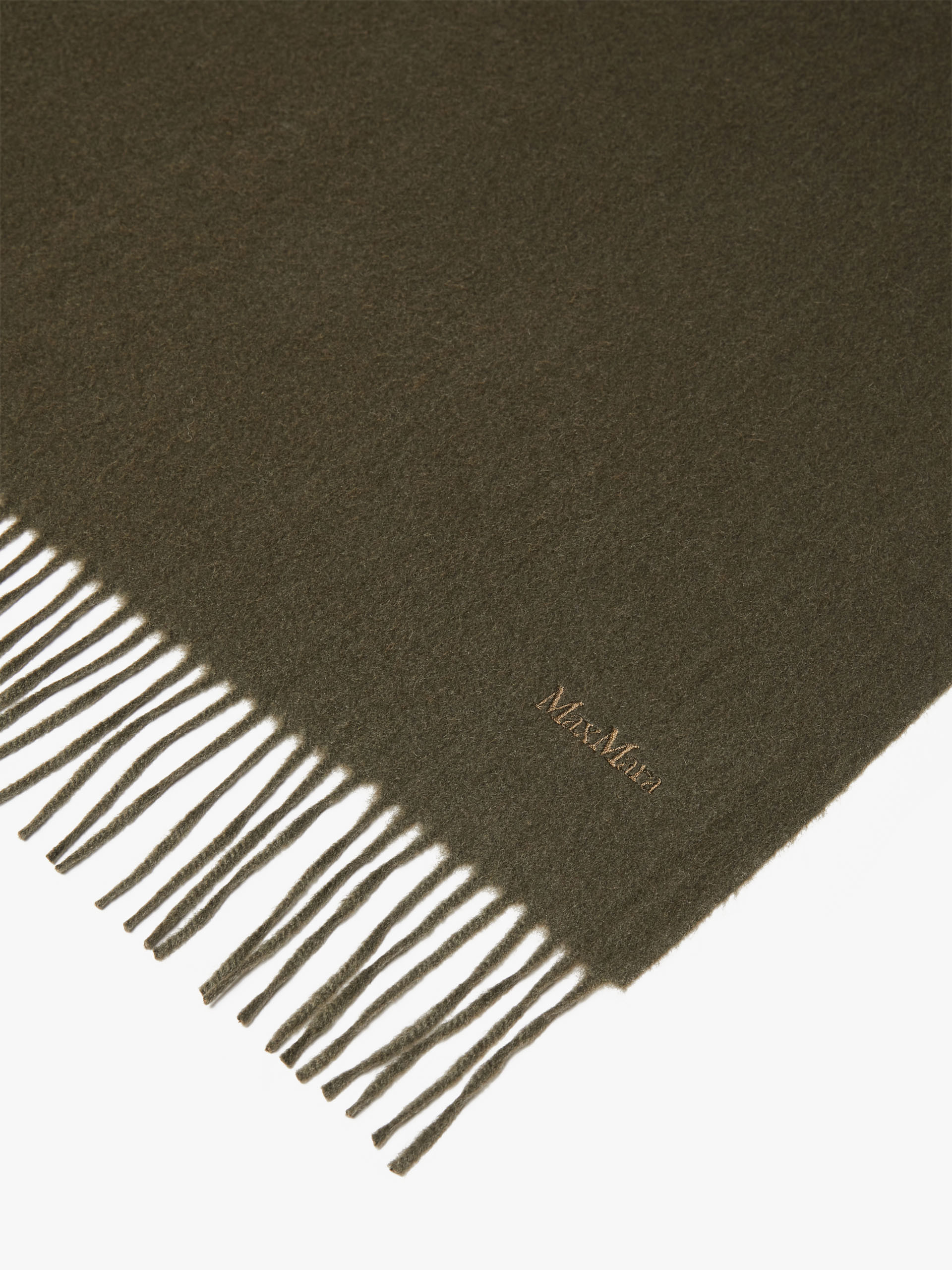 Max Mara Tartan Logo Logo Scarf In Brown