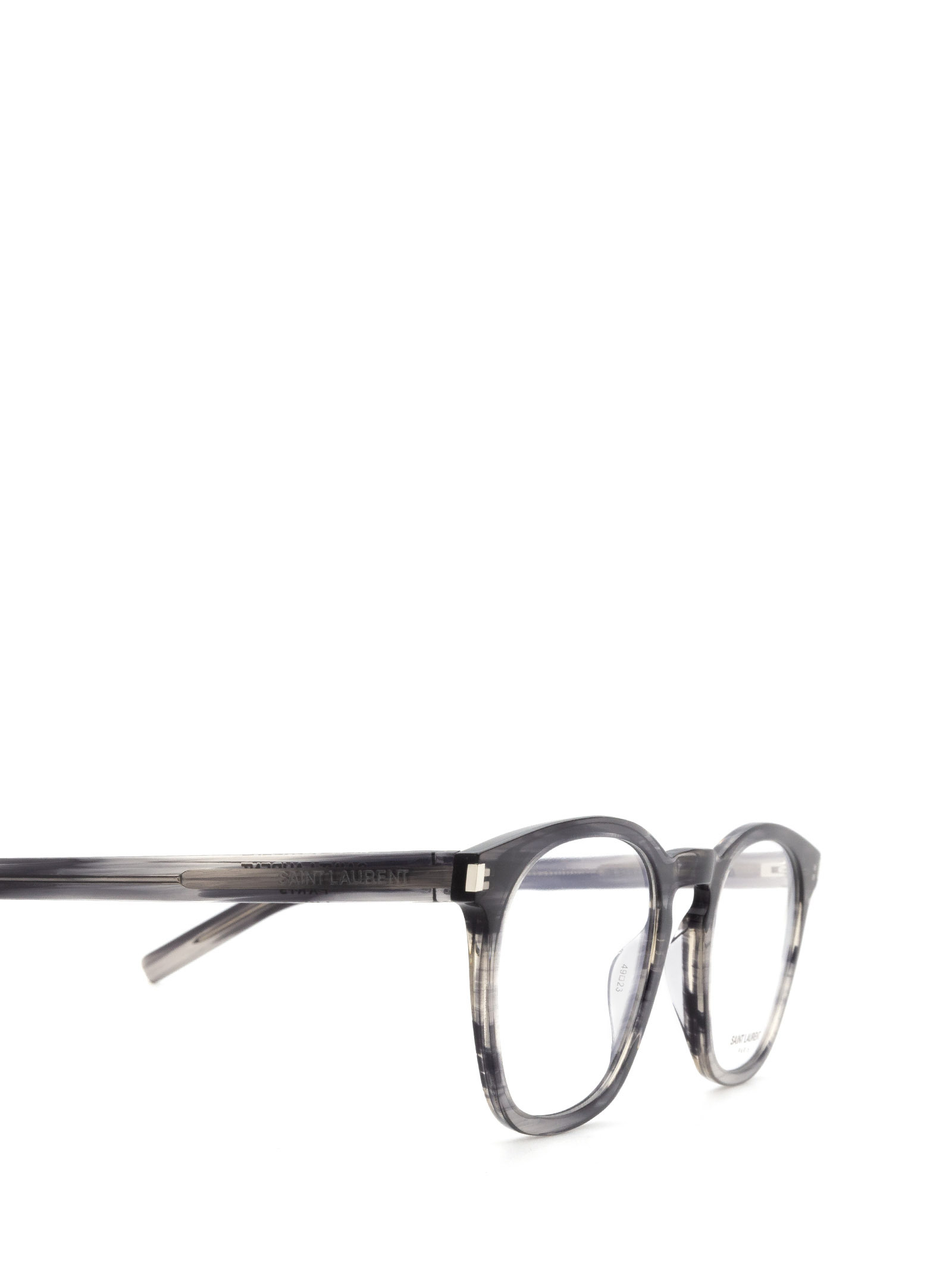 Saint Laurent Square-frame Clear-lens Glasses In Gray
