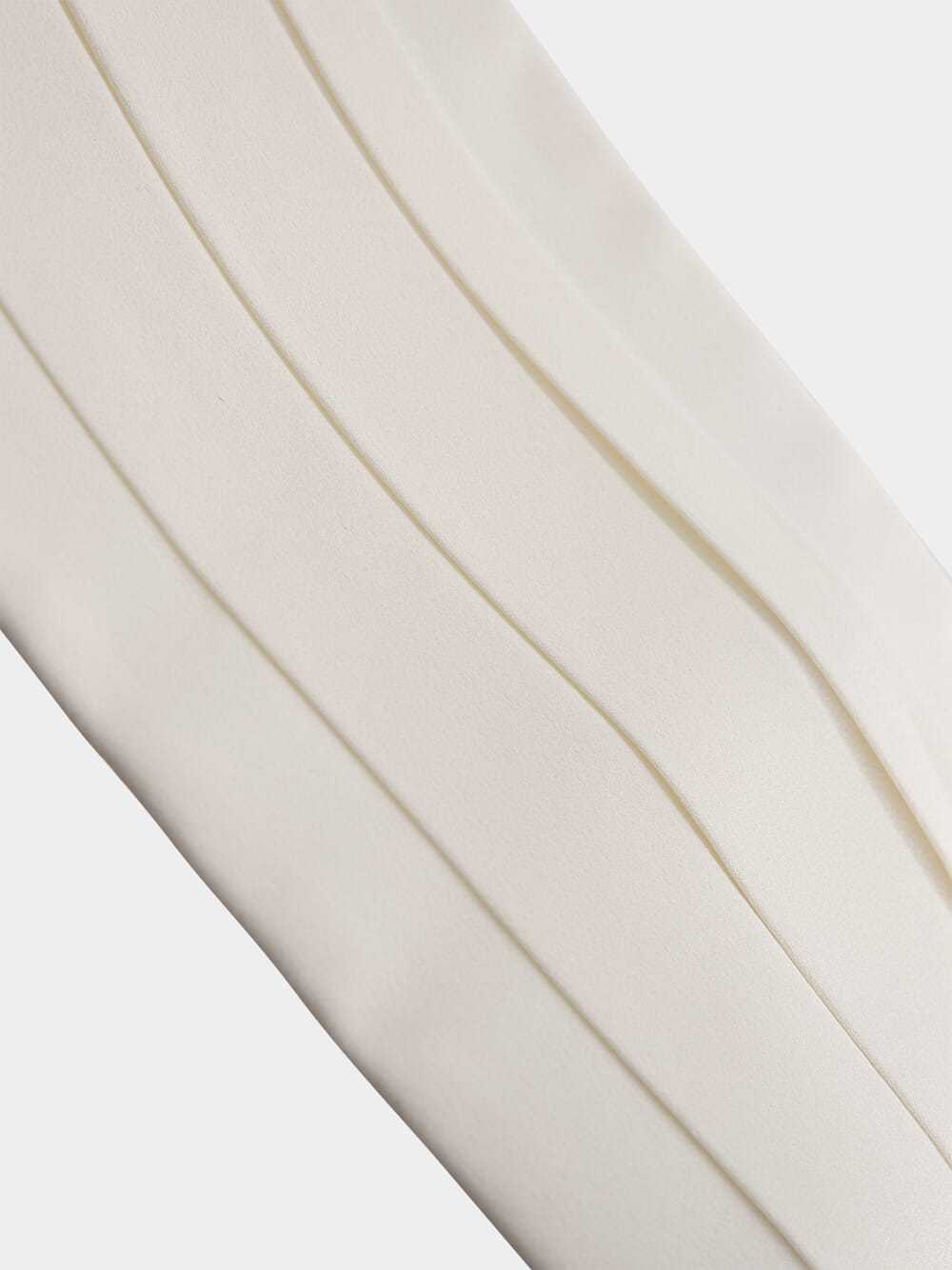 Stella Mccartney Pleat Detailed Satin Belt In White