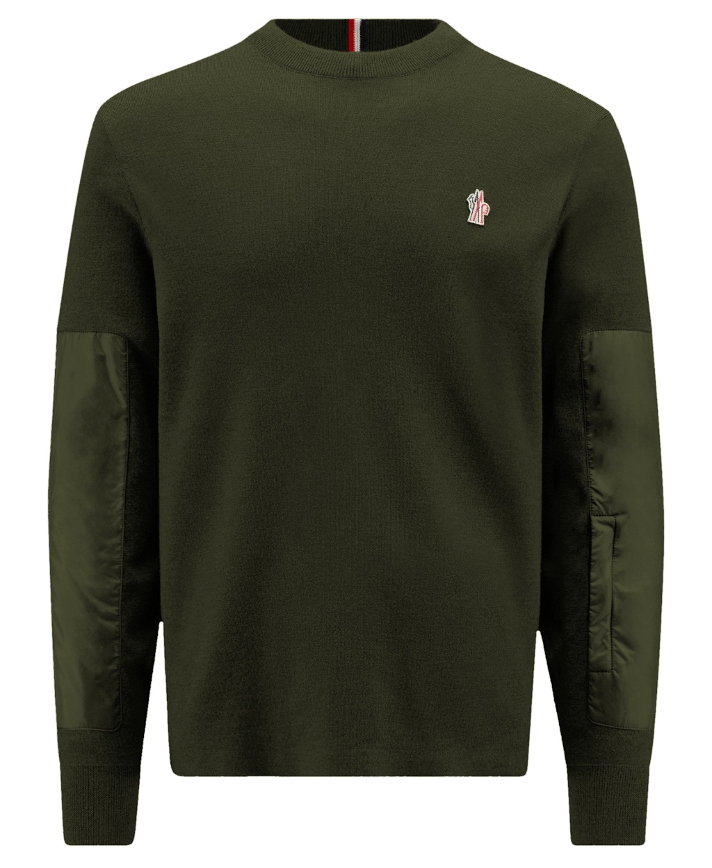 Moncler Logo Sweater In Green