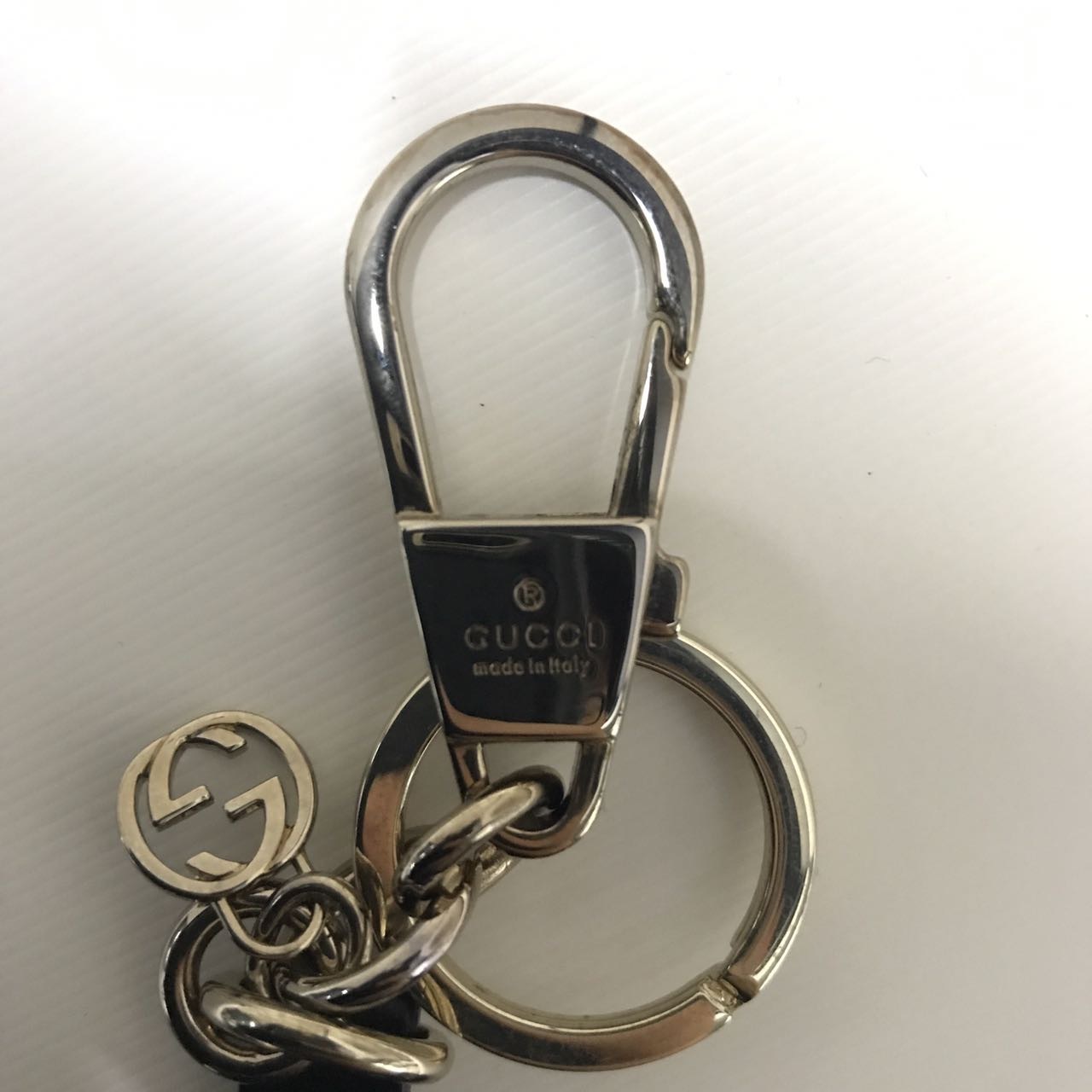 Gucci Heart-shaped Key Chain In Black