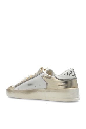 Golden Goose Low Top Sneakers With Metallic Finish And Star Detail In Multi