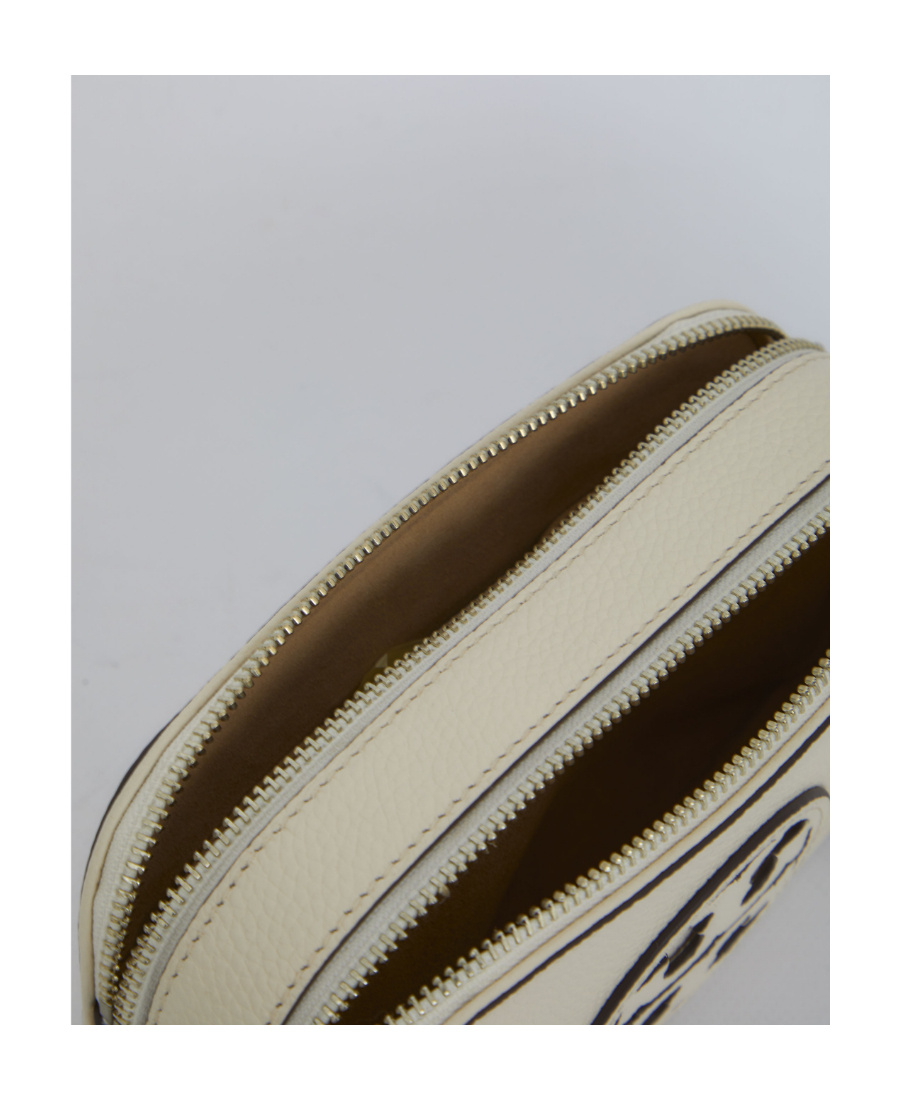 Tory Burch Miller Patent Border Mini Crossbody Bag In White