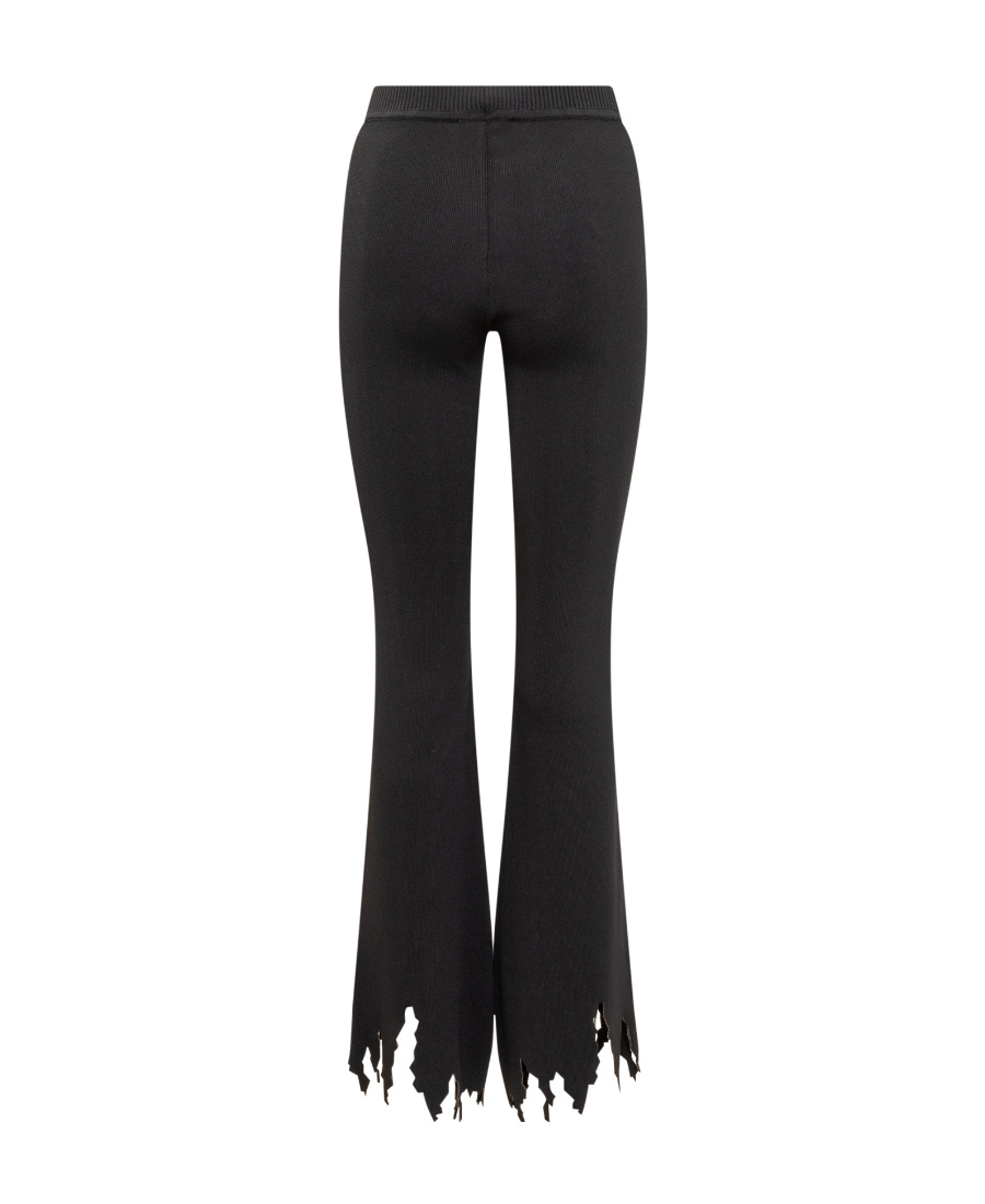 Jw Anderson J. W.anderson Stretchy High Waist Pants With Laser-cut In Black