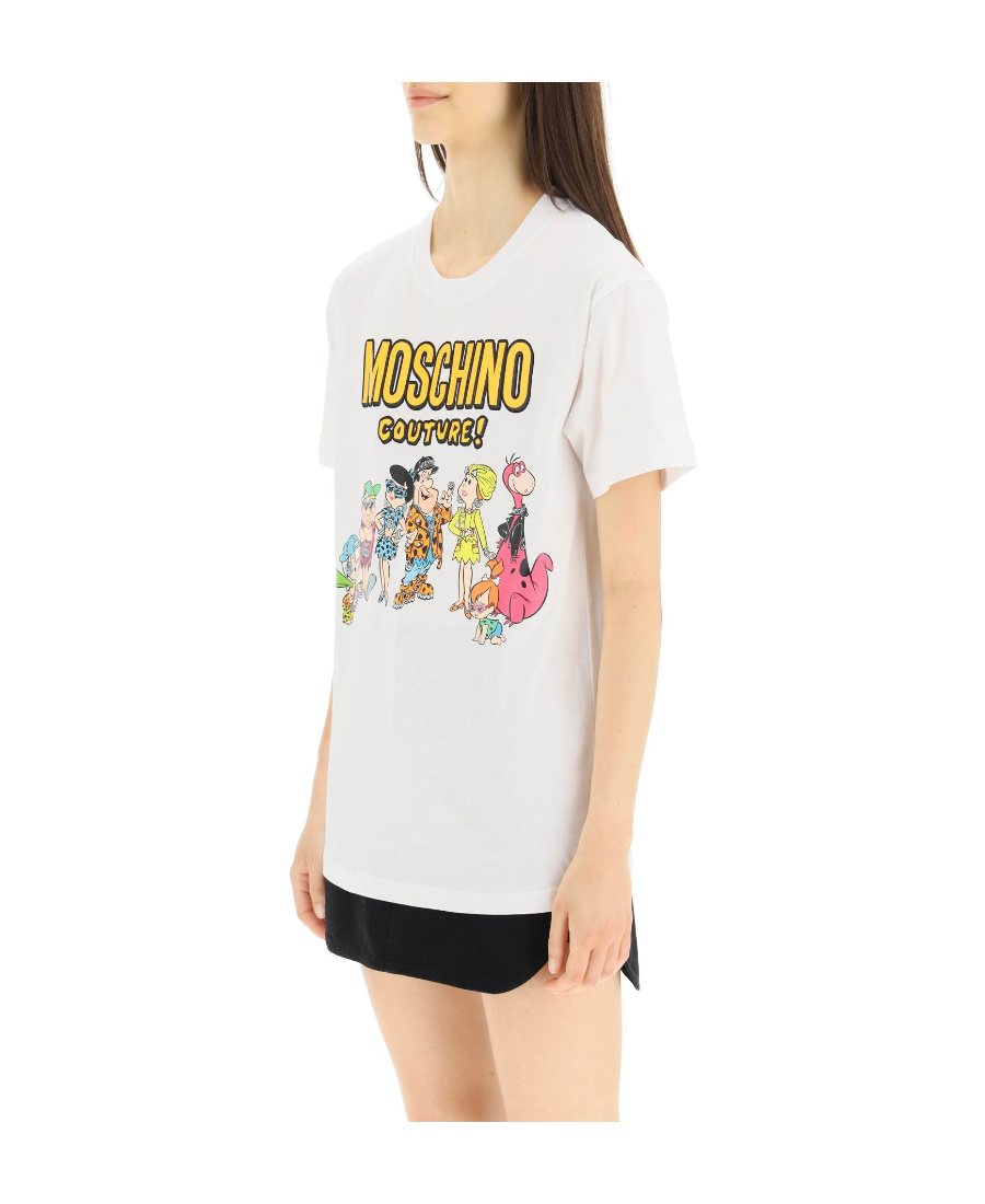Moschino The Flintstones Cotton T-shirt In White