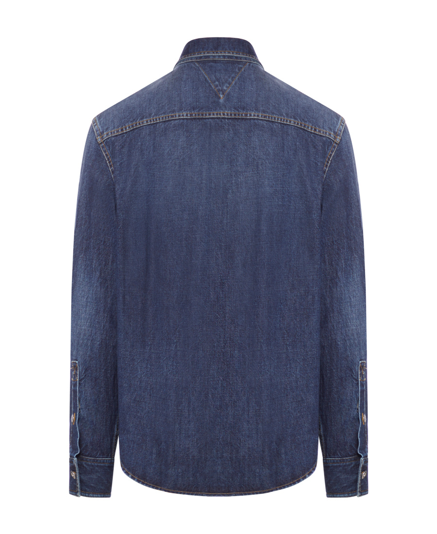 Bottega Veneta Long-sleeve Denim Shirt In Blue