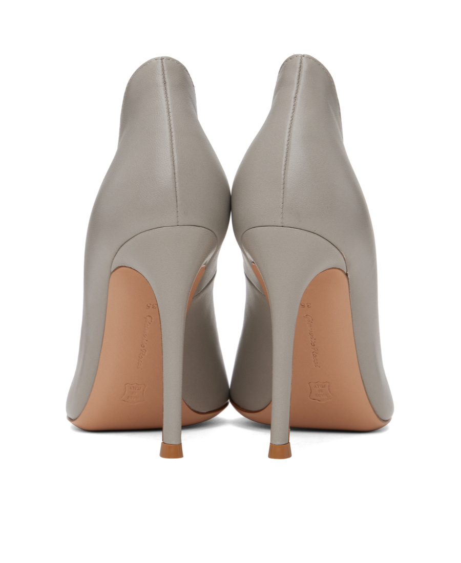 Gianvito Rossi Gray Ellipsis 105 Heels In Gray