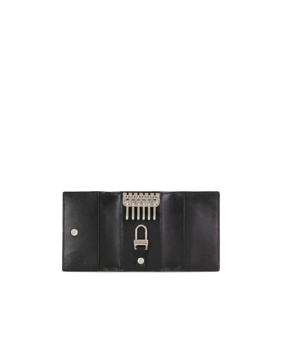 Shop Dunhill Logo Key Bag In Black