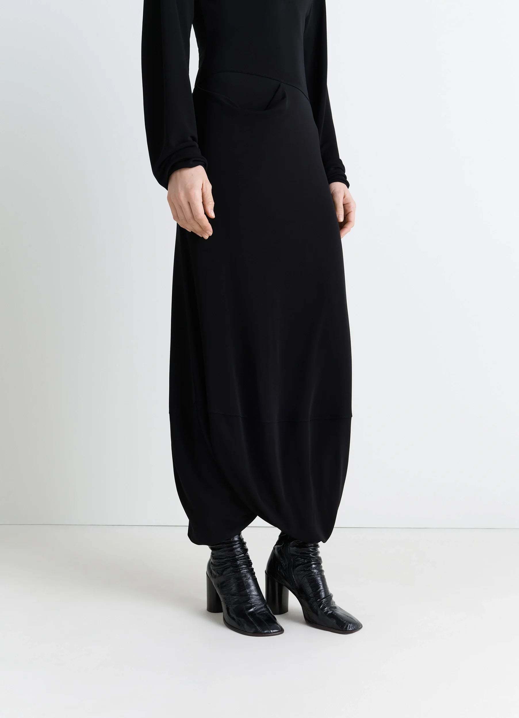 Lemaire 80mm Glove Eel Leather Block-heel Boots In Black