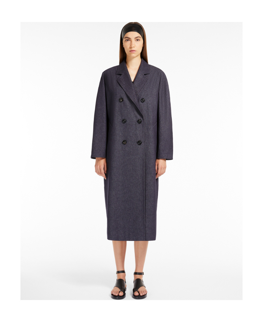 Max Mara Denim Outerwear In Blue