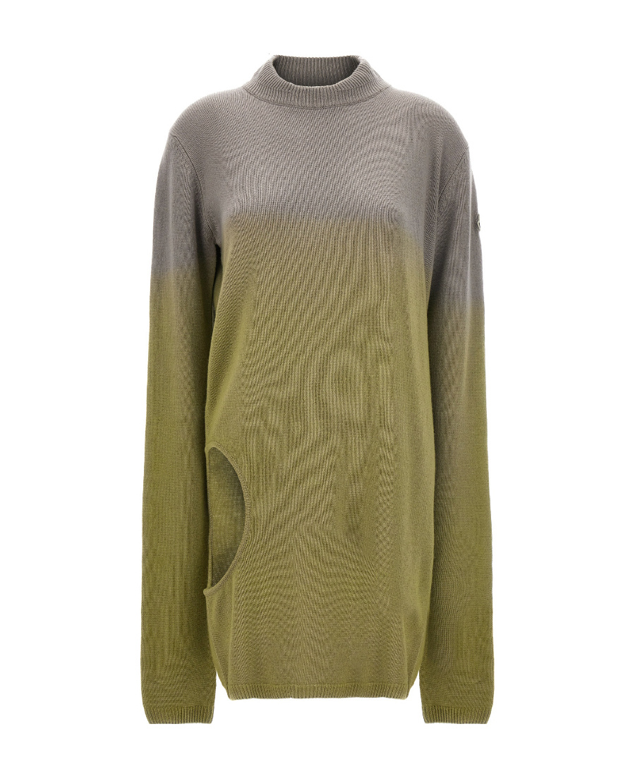 Moncler X Rick Owens X Rick Owens Cut-out Jumper In Green