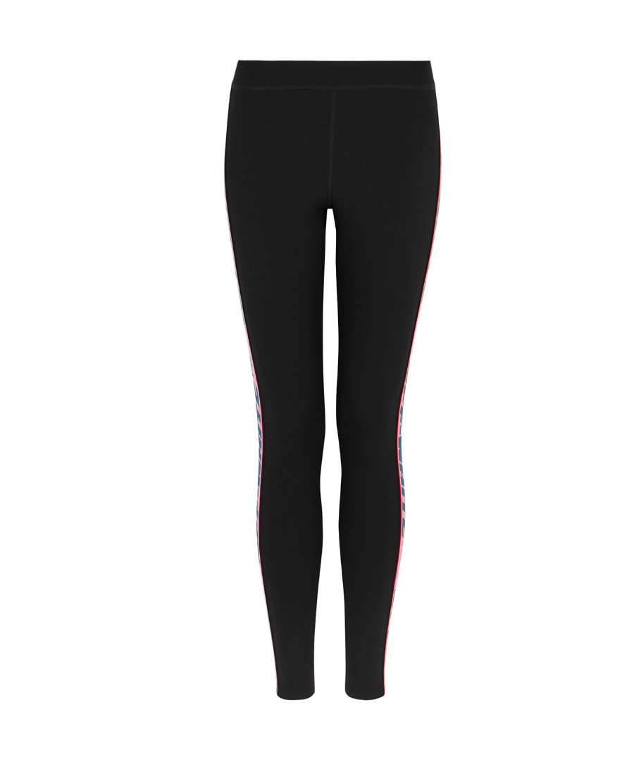 Off-white Logo-tape Leggings In Black