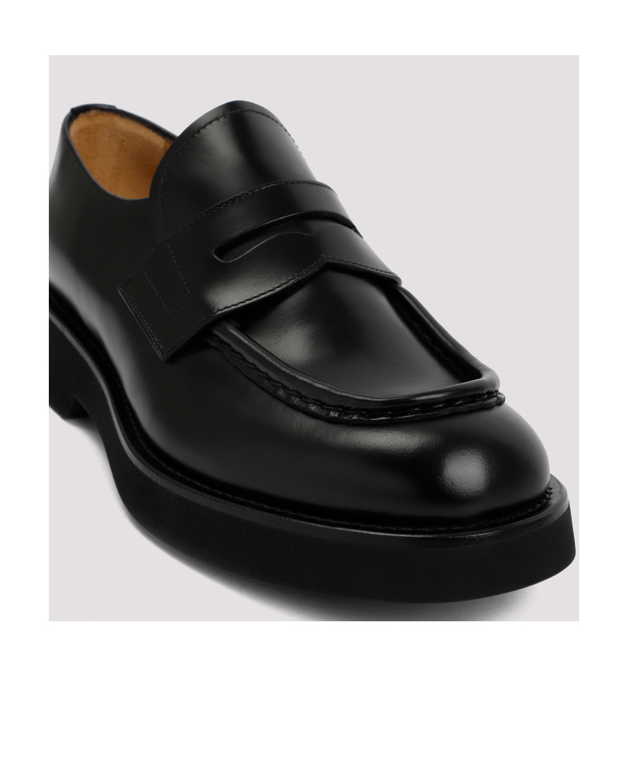 Church's Panelled Leather Loafers In Black