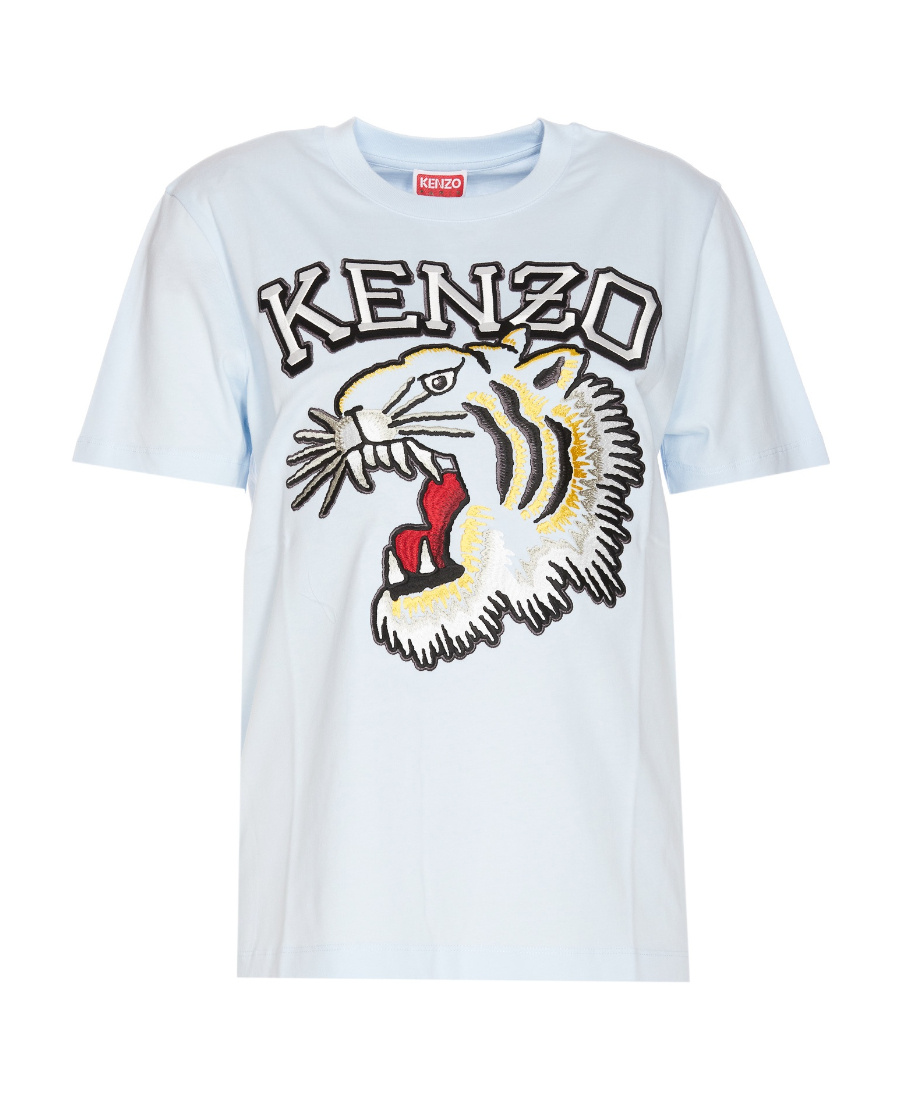Kenzo Women's Tiger Varsity Crew-neck T-shirt In White