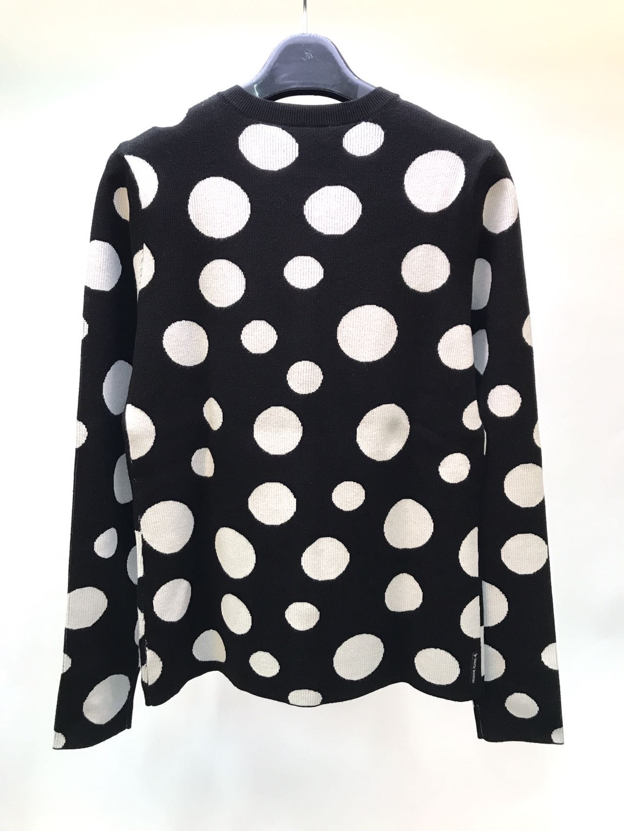 Shop Armani Jeans Long-sleeved Knitted Cardigan In Black