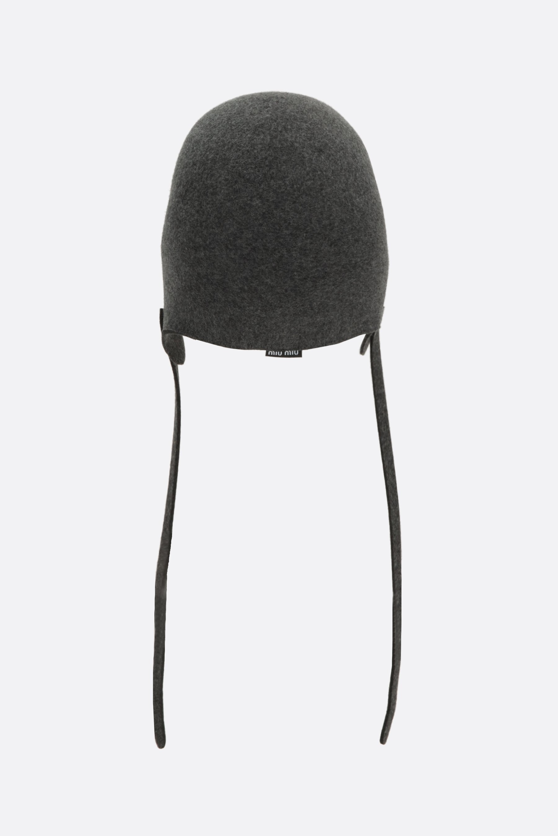 Miu Miu Self-tie Hat In Black