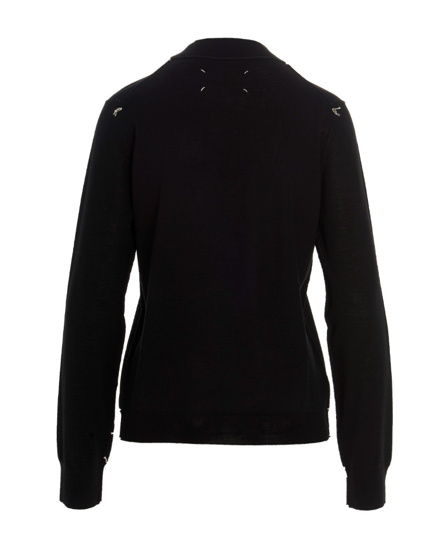 Maison Margiela Merino Wool Sweater Woman Black In Black