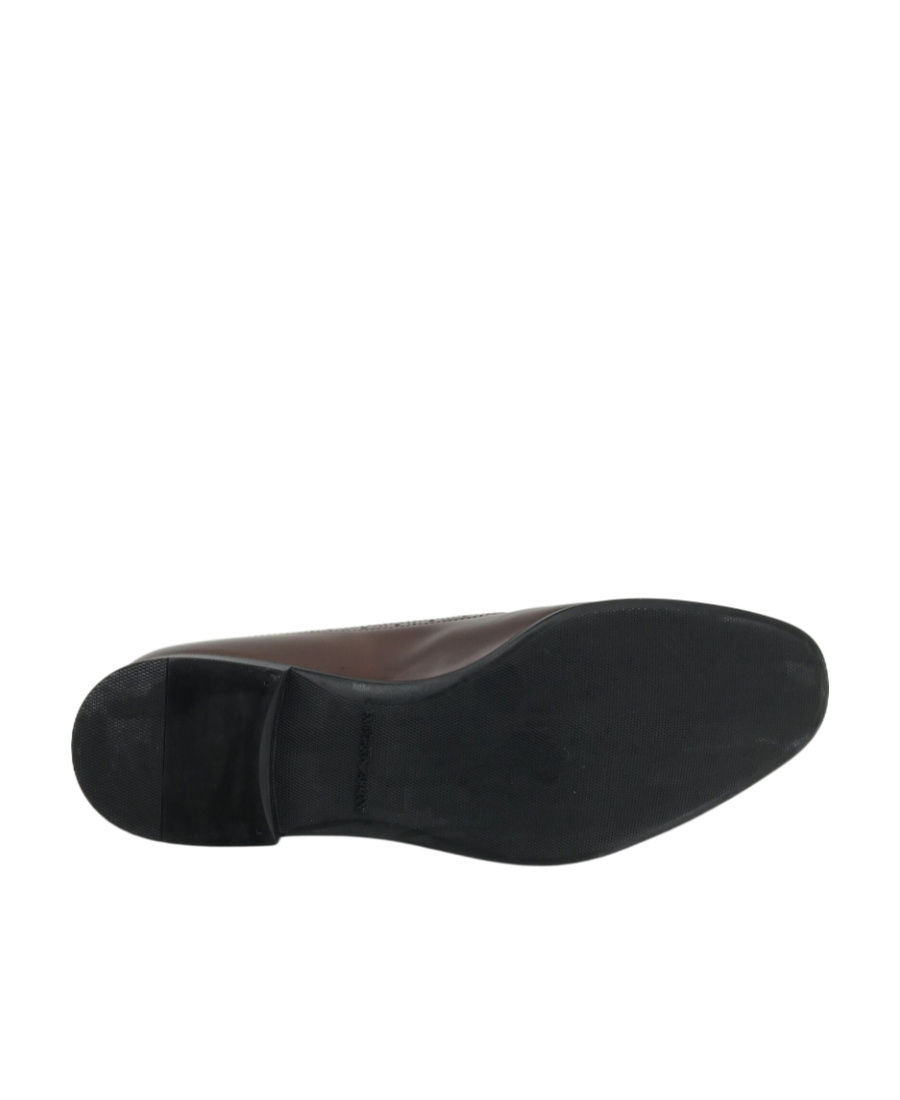 Emporio Armani Logo Business Casual Shoes In Black