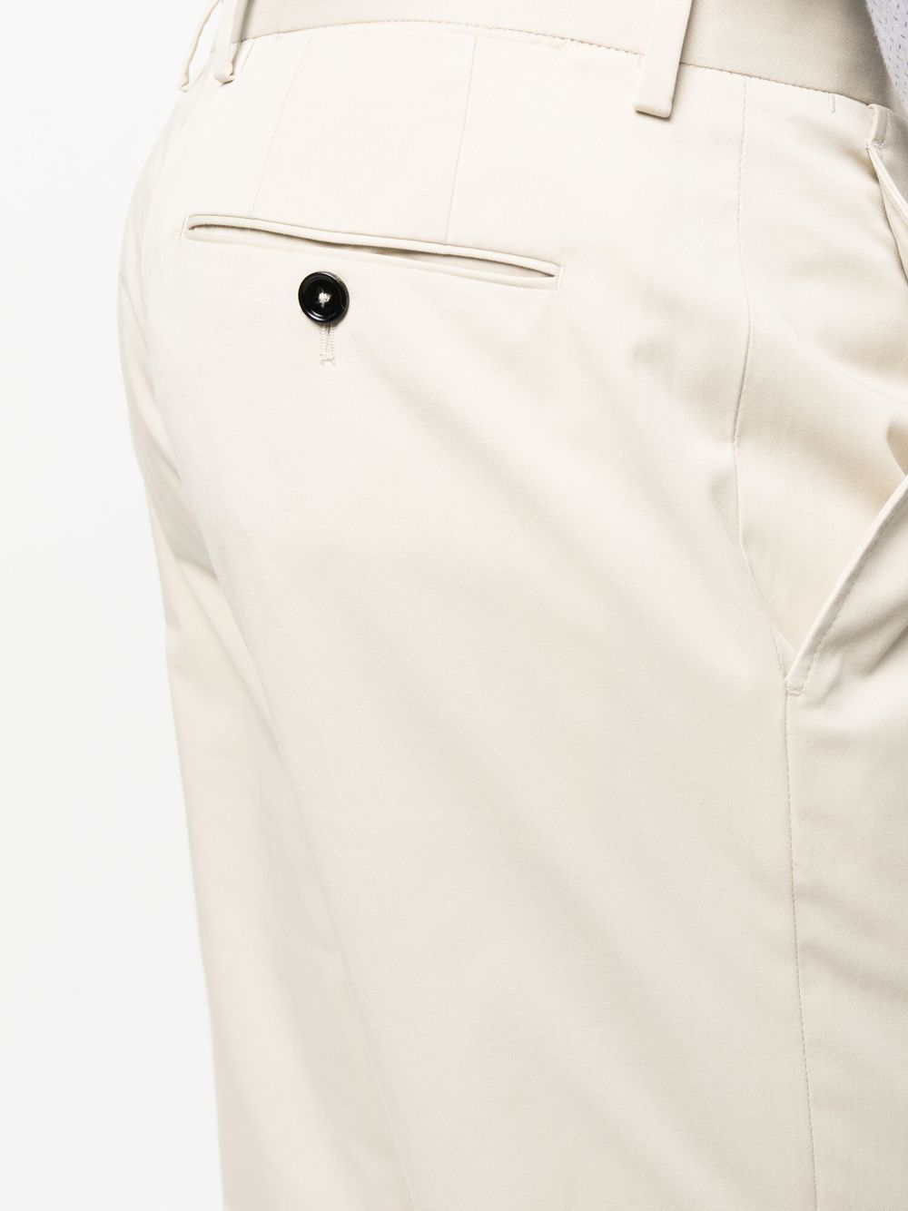 Zegna Straight-leg Cotton Trousers In Nude