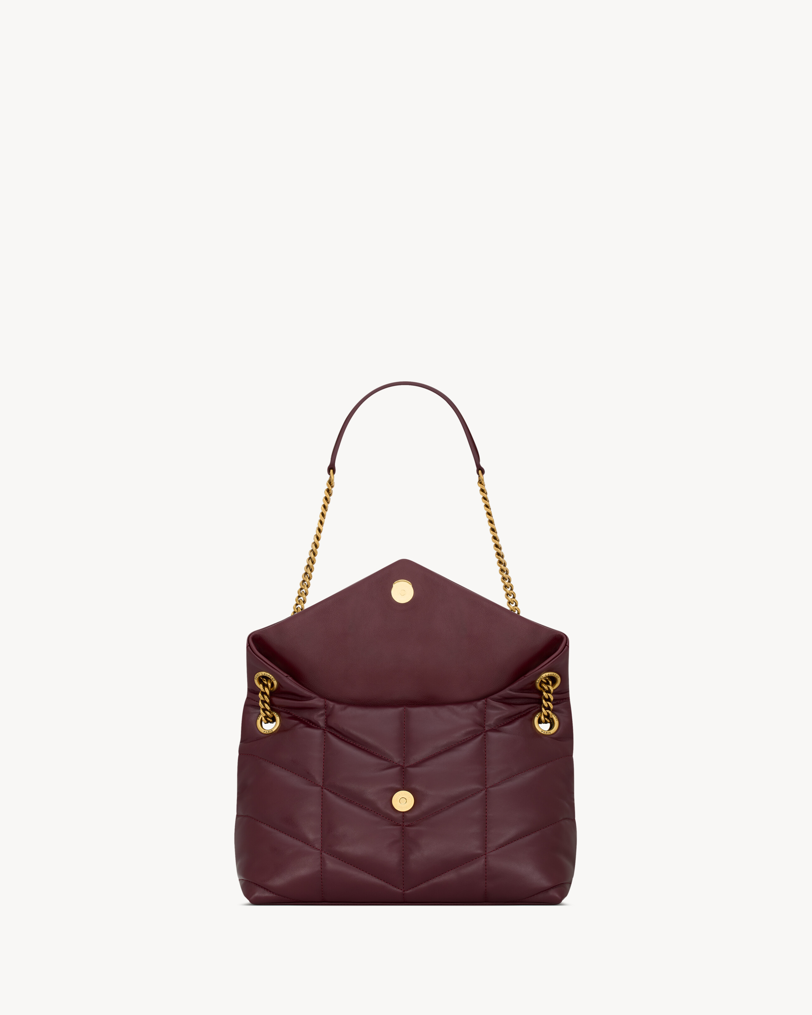 Saint Laurent Puffer Small Shoulder Bag In Purple