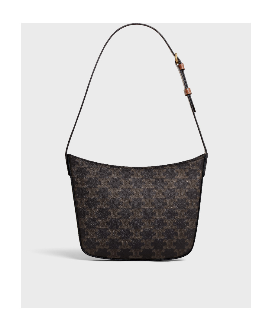 Celine Croque Triomphe Medium Shoulder Bag In Brown
