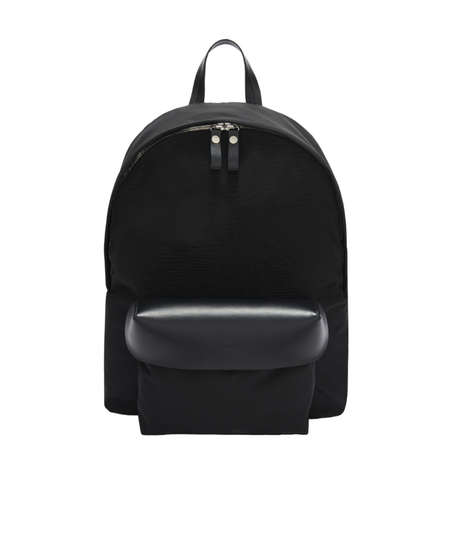Jil Sander Debossed-logo Backpack In Black