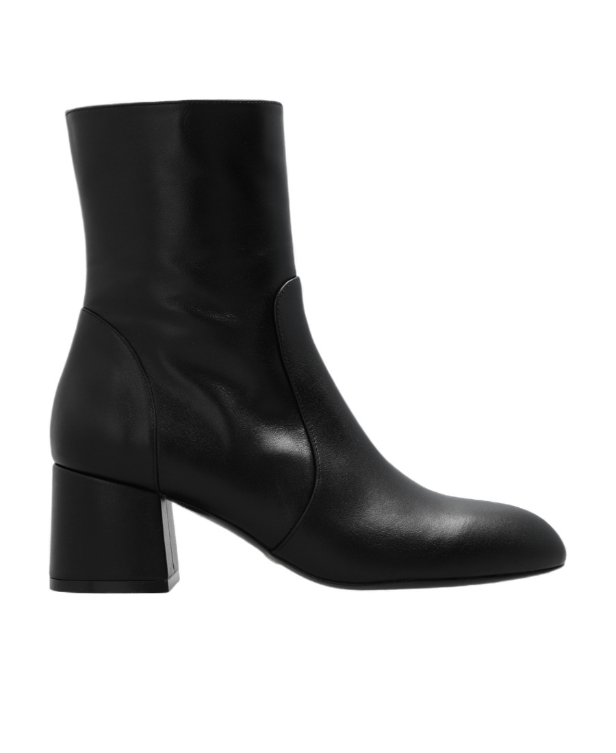 Stuart Weitzman Flareblock 60mm Leather Boots In Black