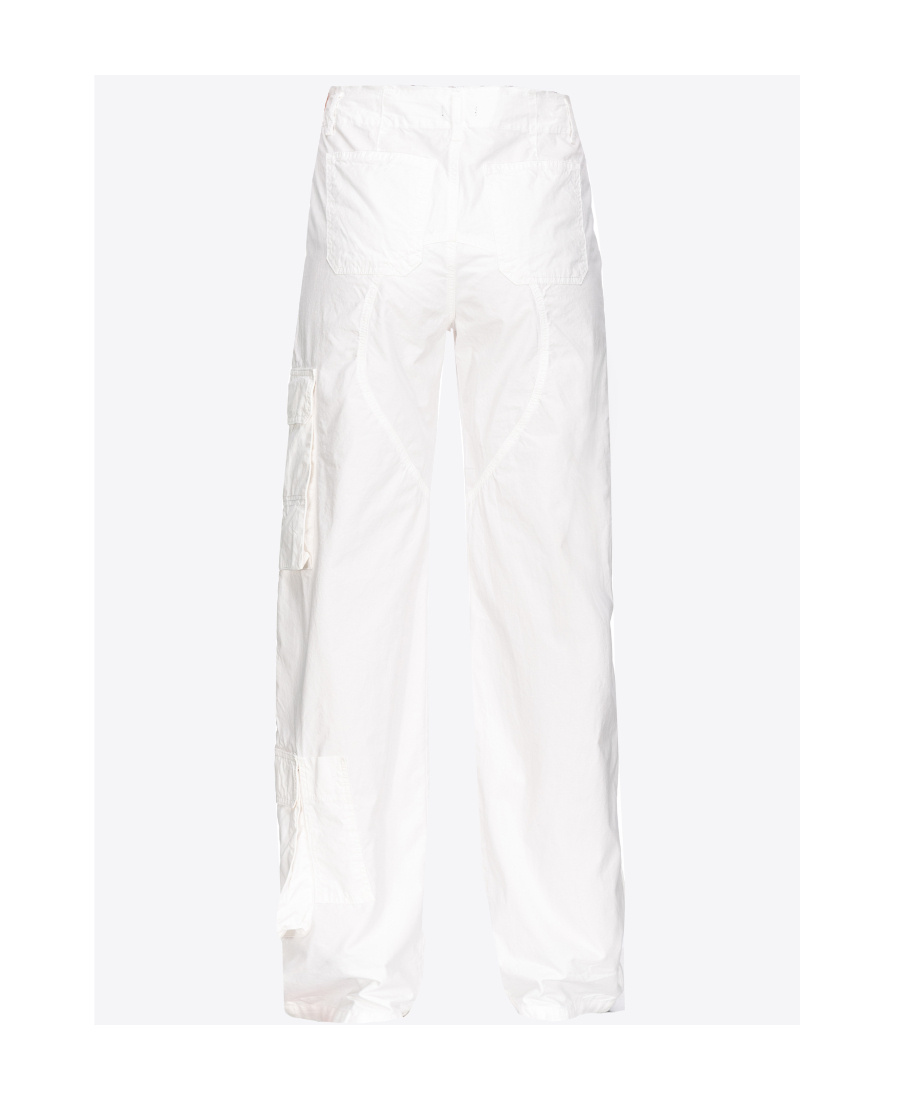 Pinko Straight-leg Cargo Trousers In White