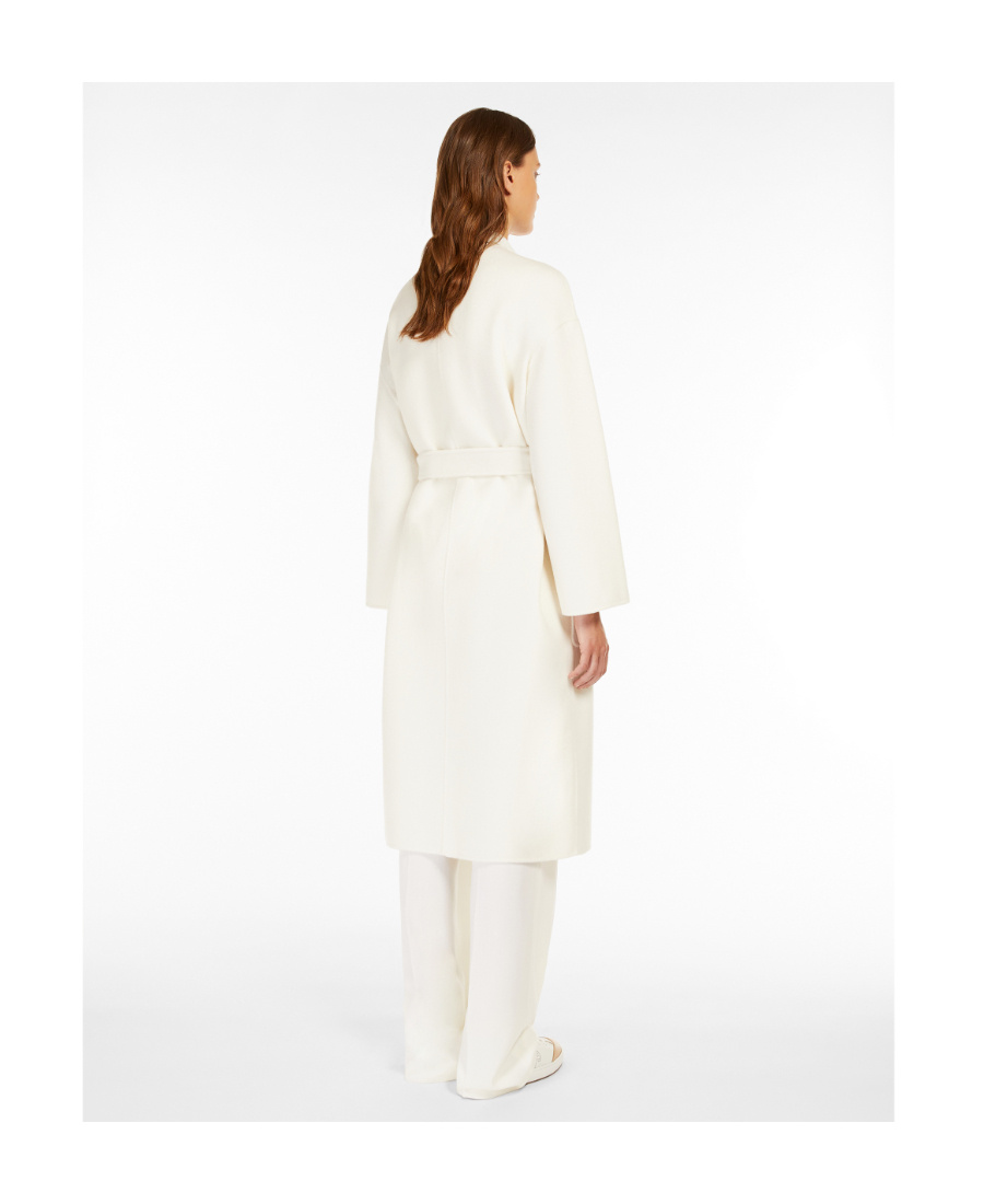 Max Mara Belted Coat In White