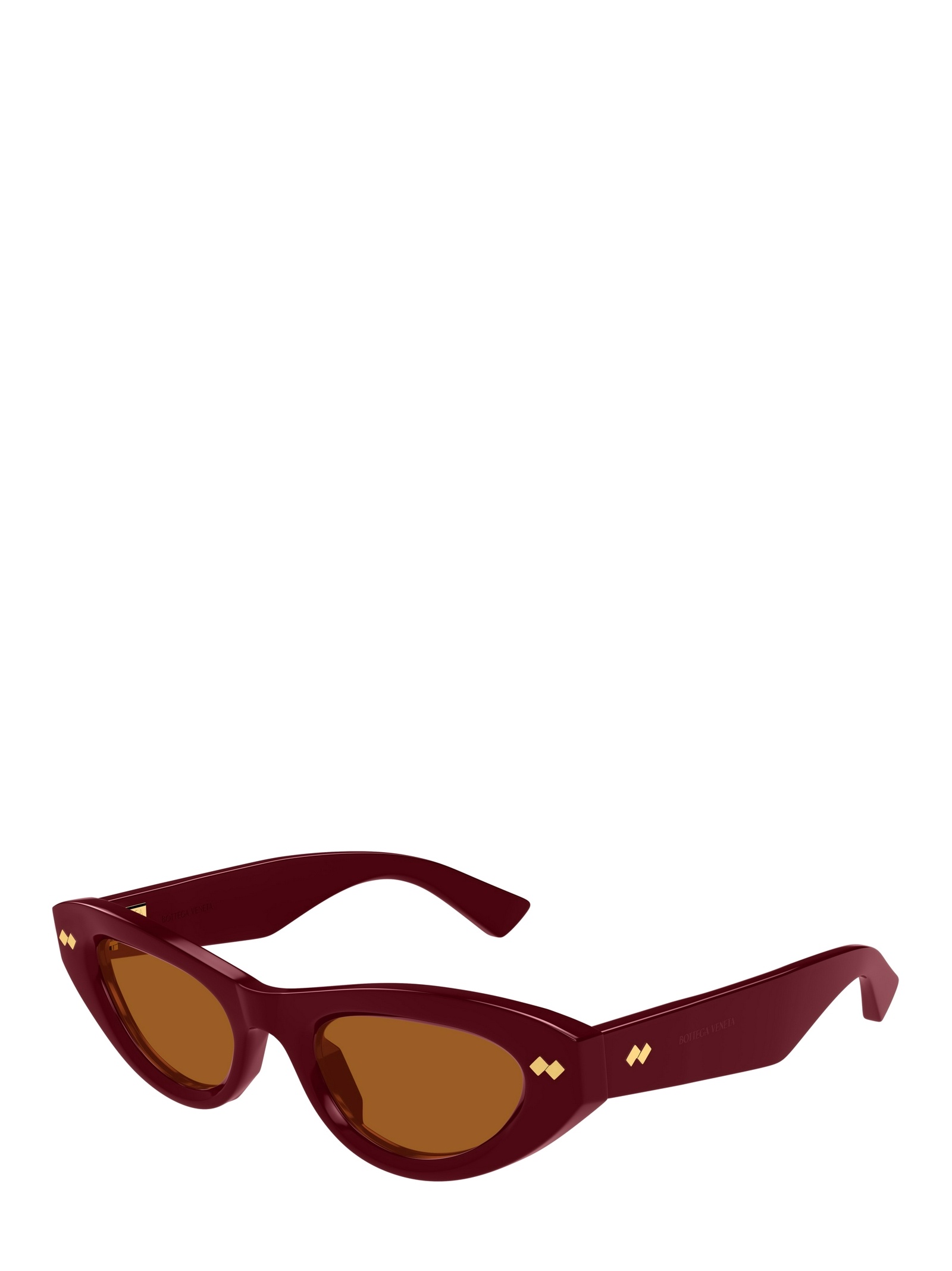 Bottega Veneta Bv1350s Linea Ribbon 005 Burgundy Brown Sunglasses In Brown