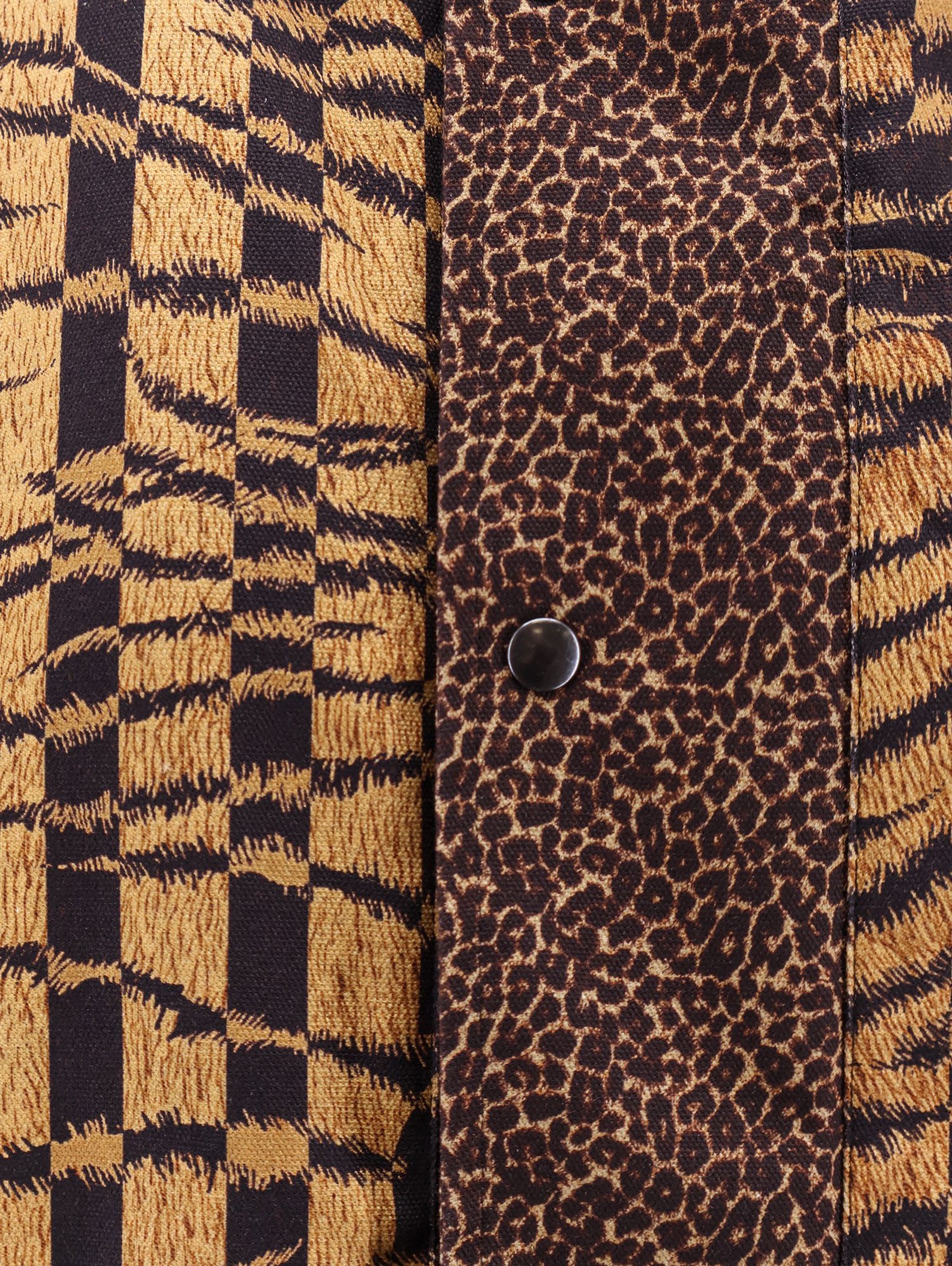 Pierre-louis Mascia Tweed-lined Patterned Jacket In Brown