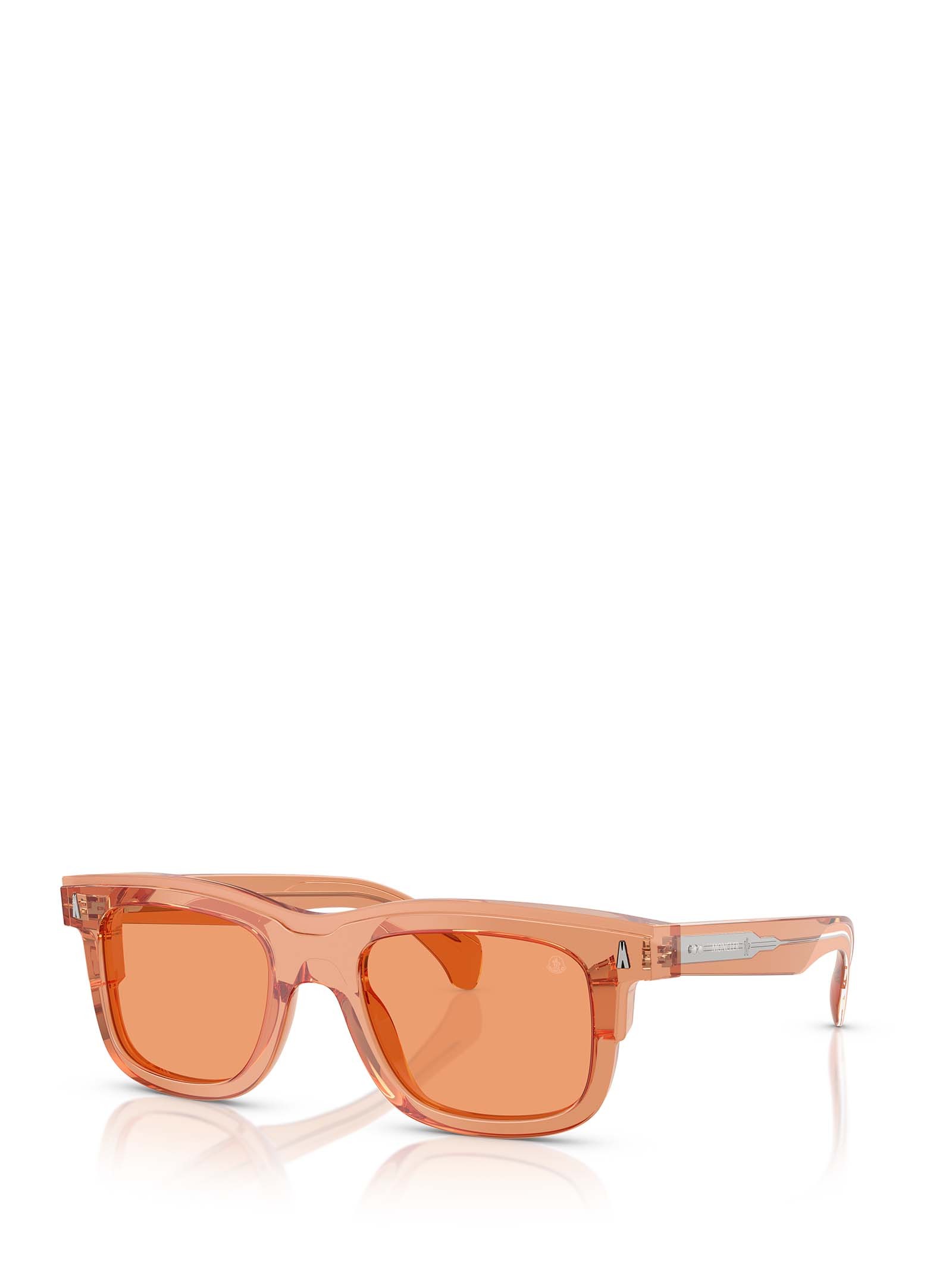 Moncler Claro 51mm Polarized Square Sunglasses In Orange
