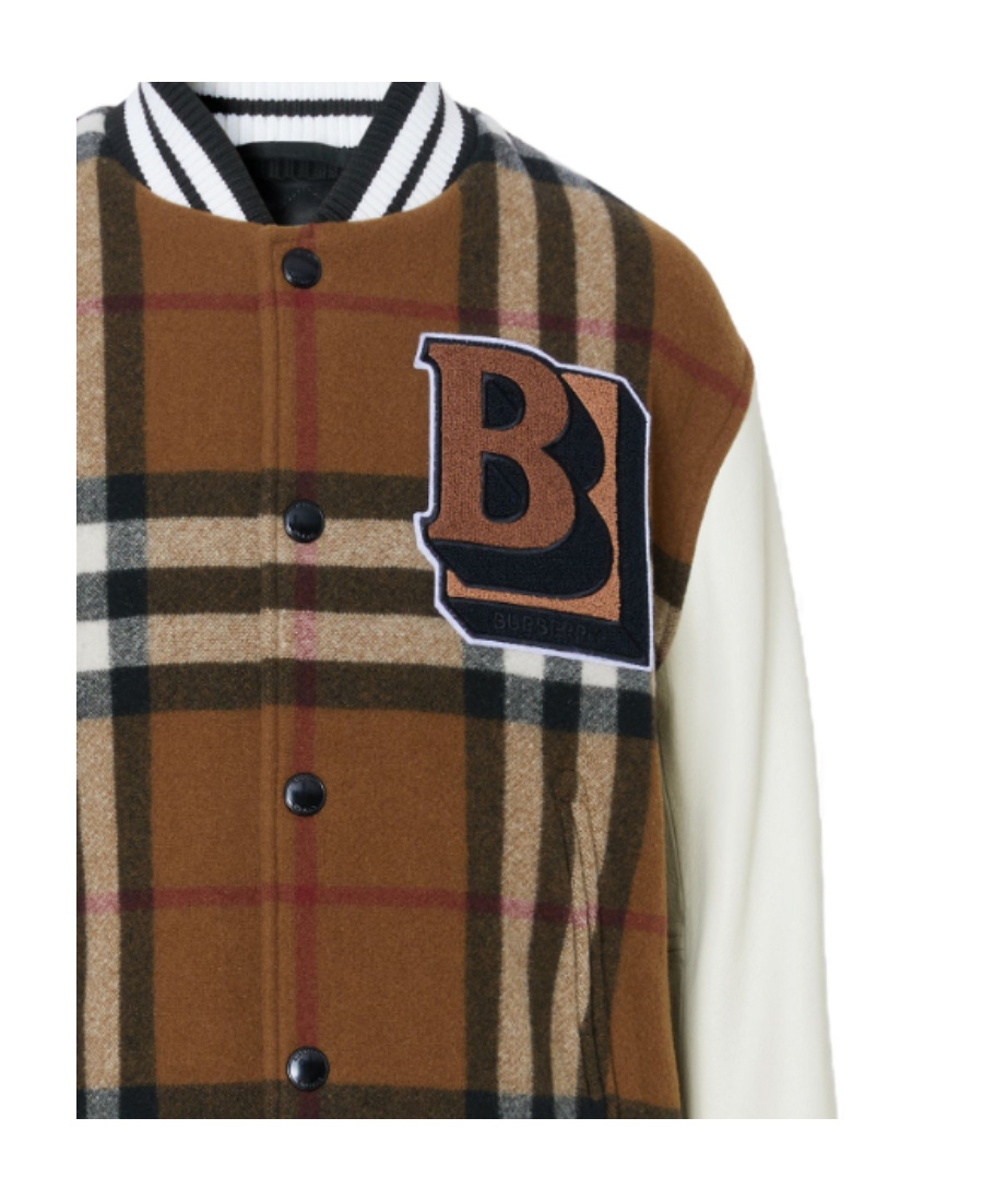 Burberry Vintage Check Bomber Jacket In Brown