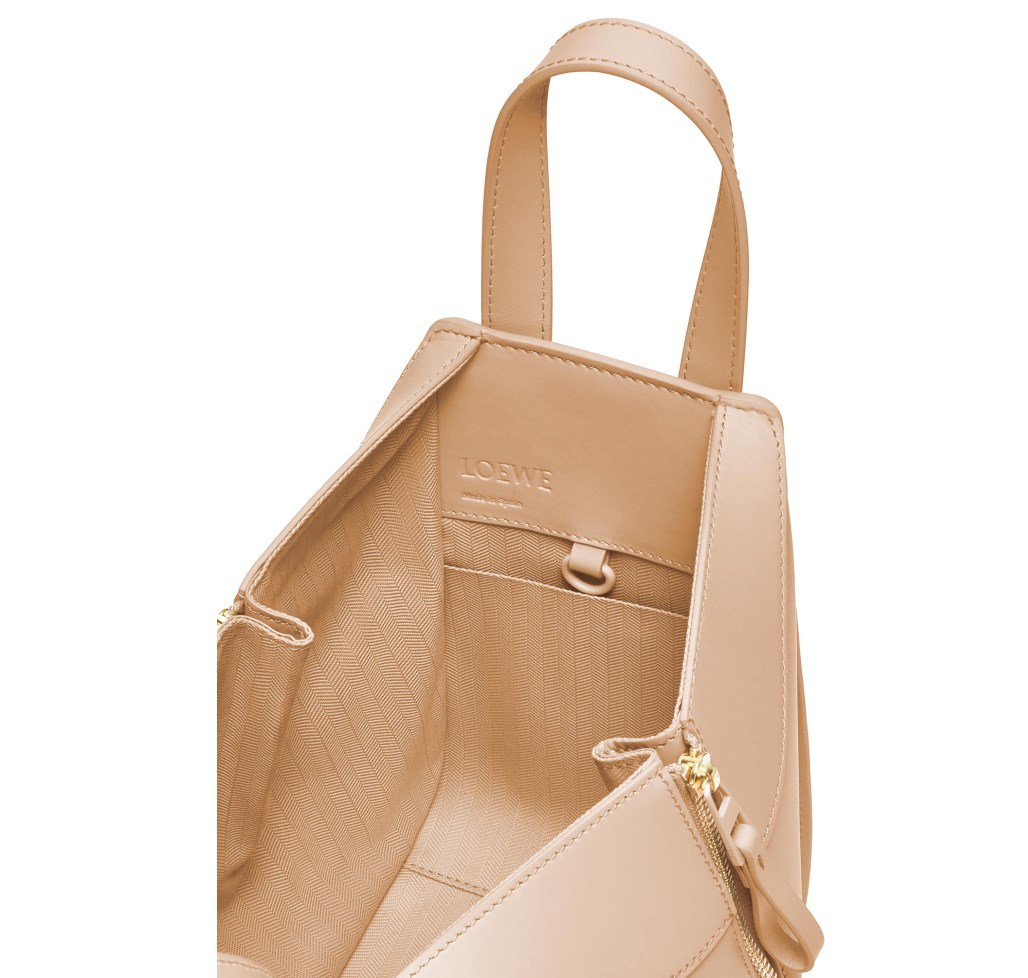 Loewe Hammock Small Leather Convertible Crossbody Bag In Nude